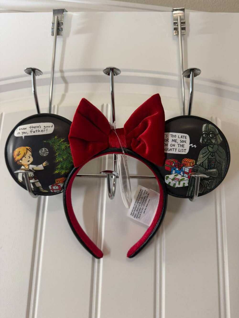 Disney Star Wars Holiday Luke Darth Vader Christmas Ears NWT
